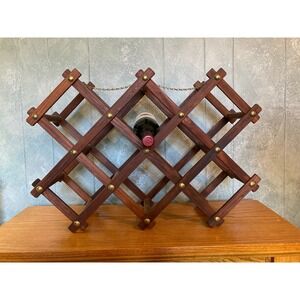 Accordion vintage wine rack